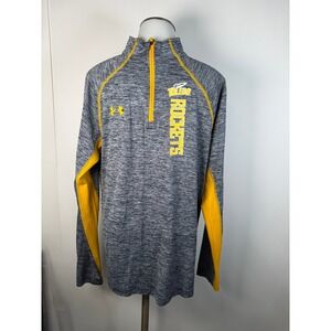Under Armour Toledo Rockets HeatGear 1/4 Zip Pullover Gray Yellow Womens Small
